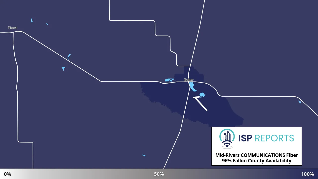 Fallon County, MT map of internet availability