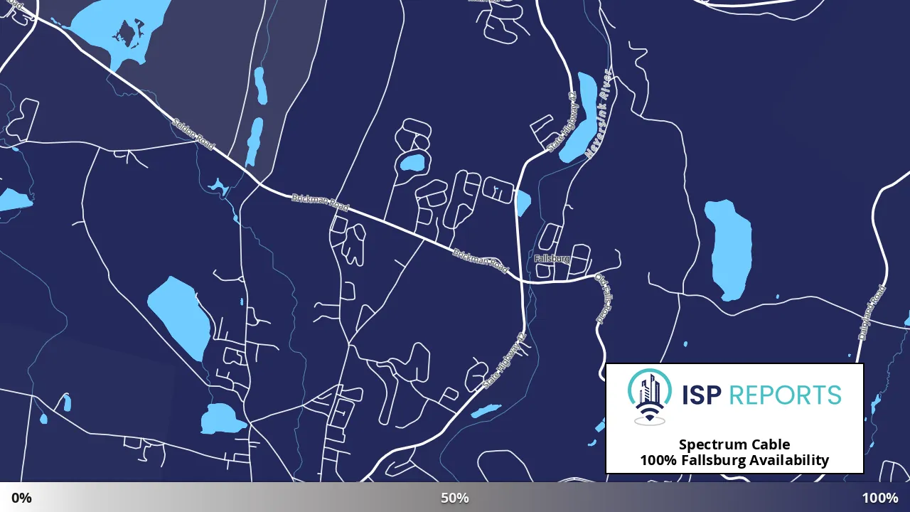 Fallsburg, NY map of internet availability