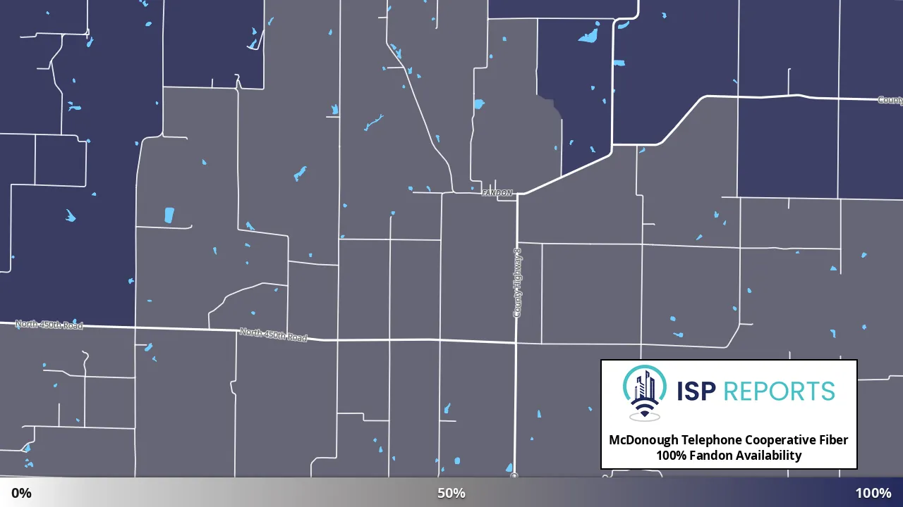 Fandon, IL map of internet availability