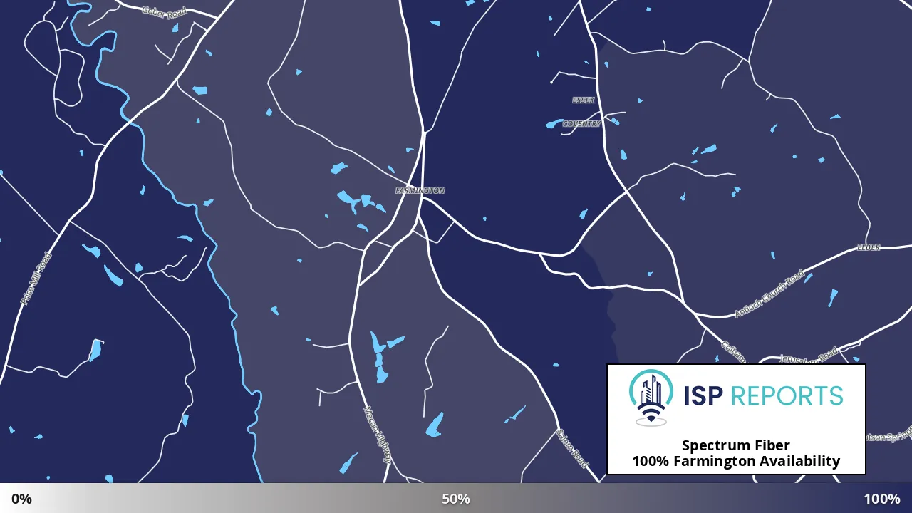 Farmington, GA map of internet availability