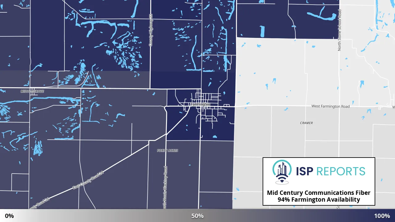 Farmington, IL map of internet availability