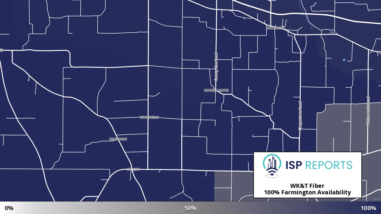 Farmington, KY map of internet availability