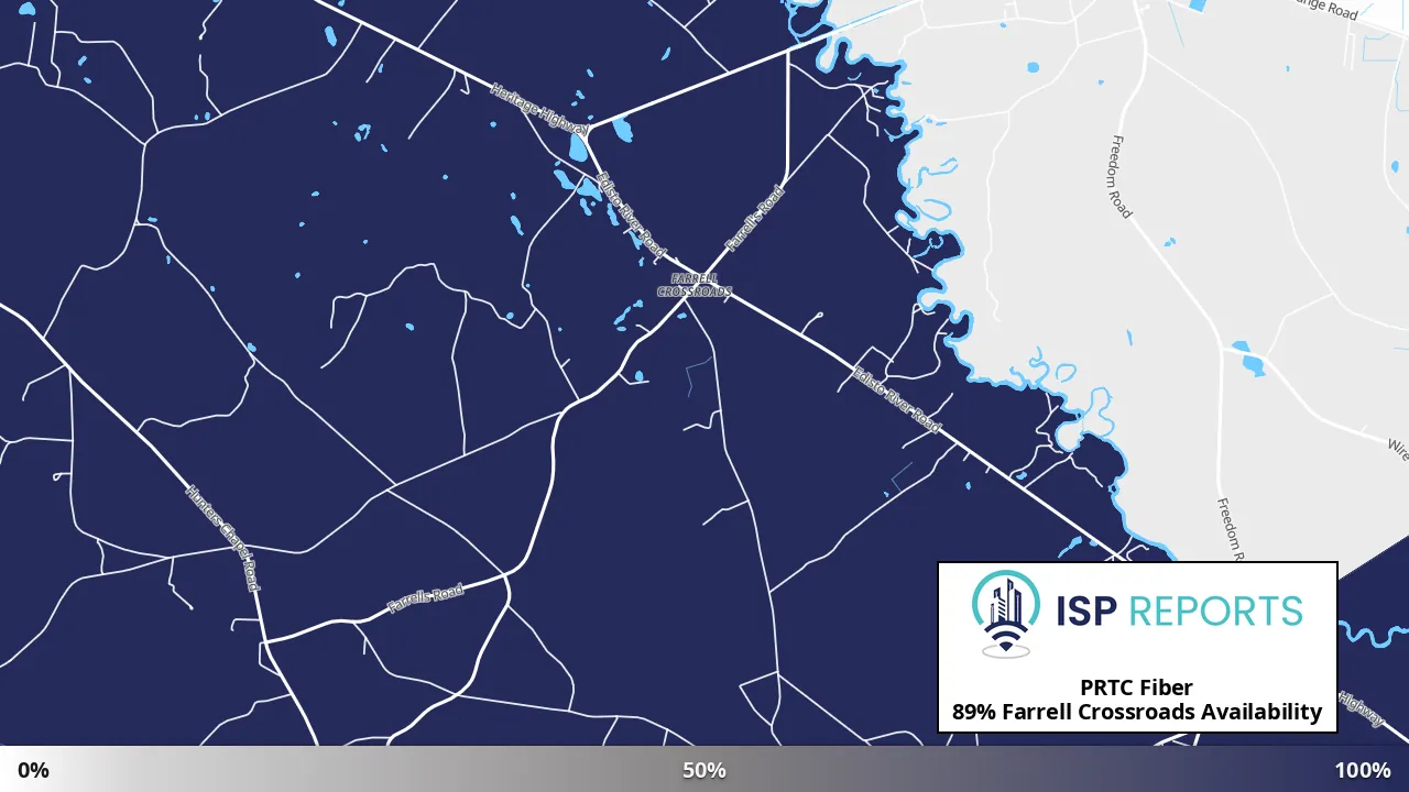 Farrell Crossroads, SC map of internet availability