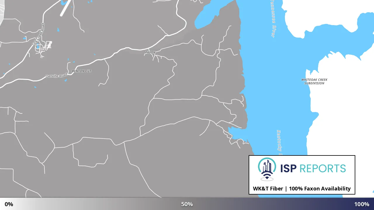 Faxon, TN map of internet availability