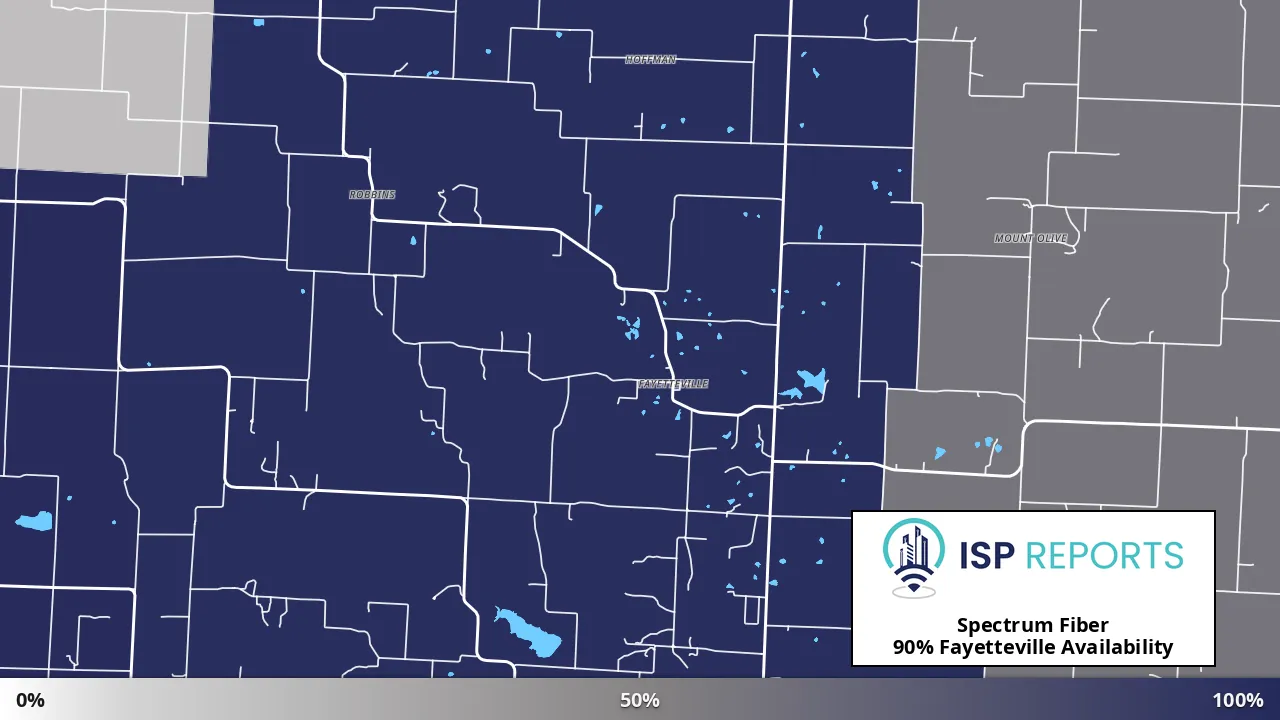 Fayetteville, MO map of internet availability