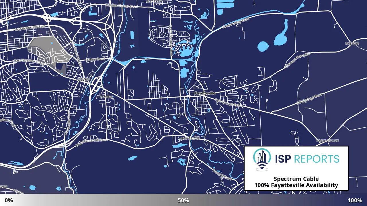 Fayetteville, NY map of internet availability