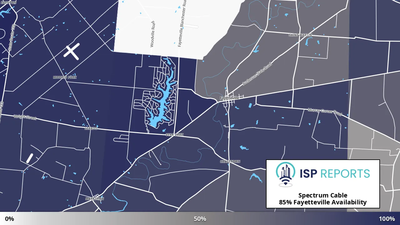 Fayetteville, OH map of internet availability