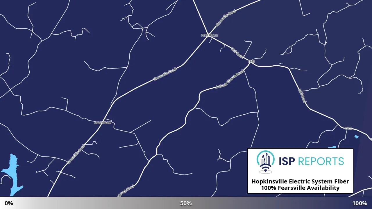 Fearsville, KY map of internet availability