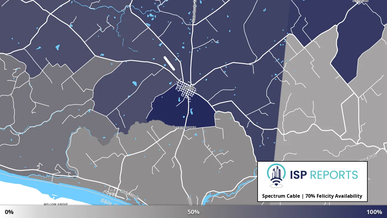 Felicity, OH map of internet availability