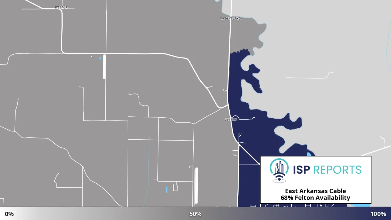 Felton, AR map of internet availability