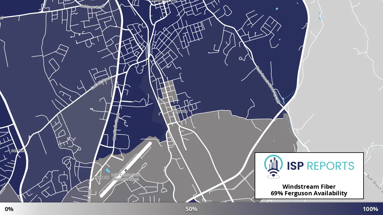 Ferguson, KY map of internet availability