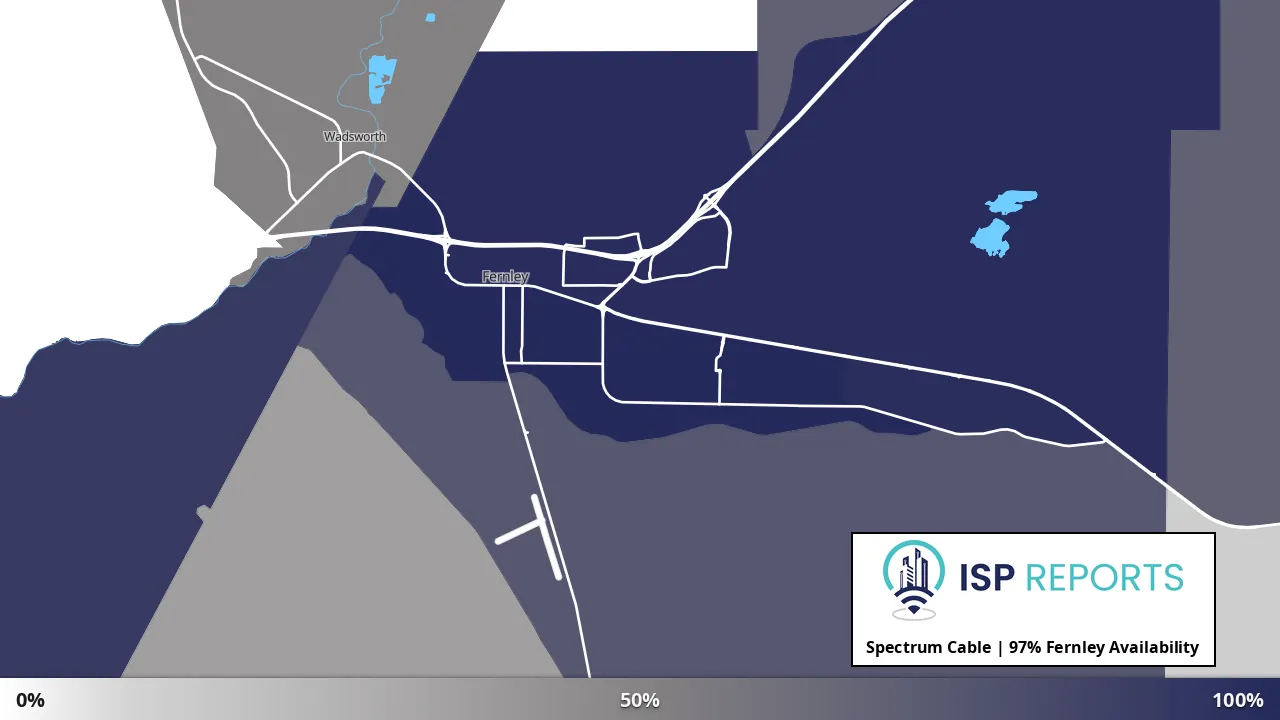 Fernley, NV map of internet availability