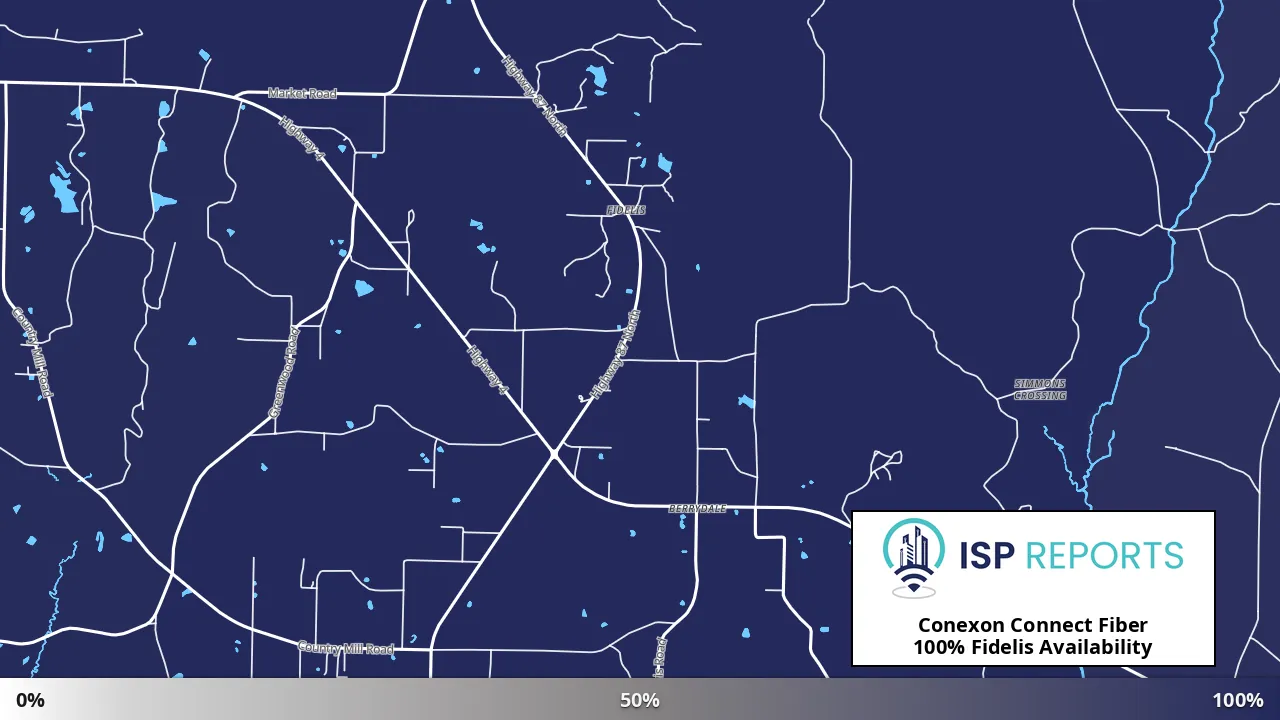 Fidelis, FL map of internet availability