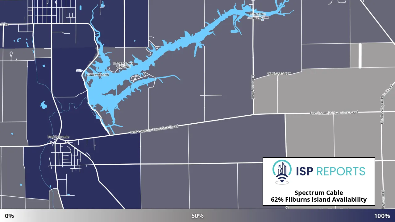 Filburns Island, OH map of internet availability