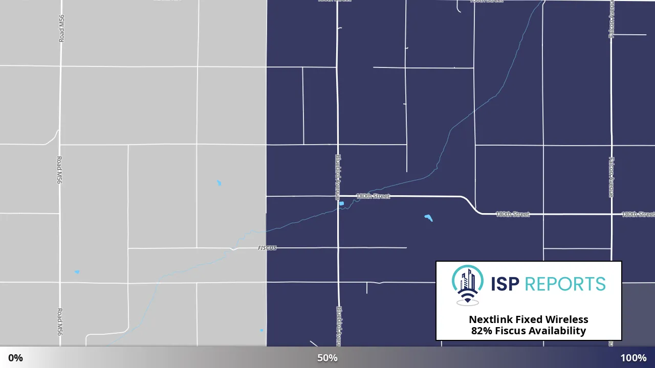 Fiscus, IA map of internet availability