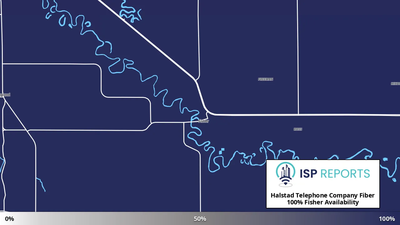 Fisher, MN map of internet availability