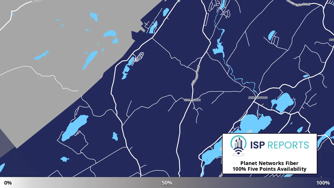 Five Points, NJ map of internet availability
