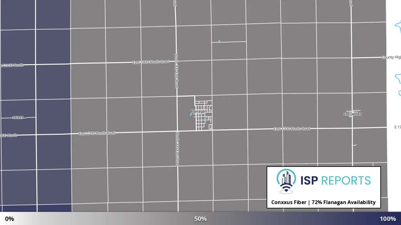 Flanagan, IL map of internet availability