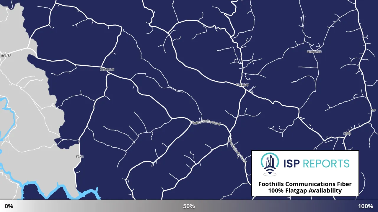 Flatgap, KY map of internet availability