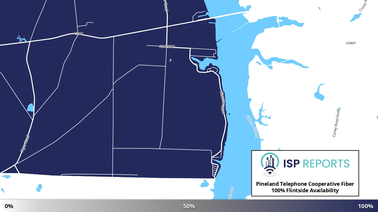 Flintside, GA map of internet availability