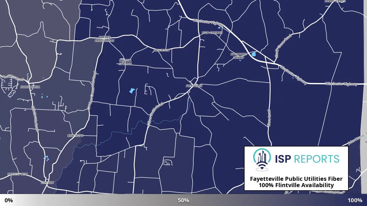 Flintville, TN map of internet availability