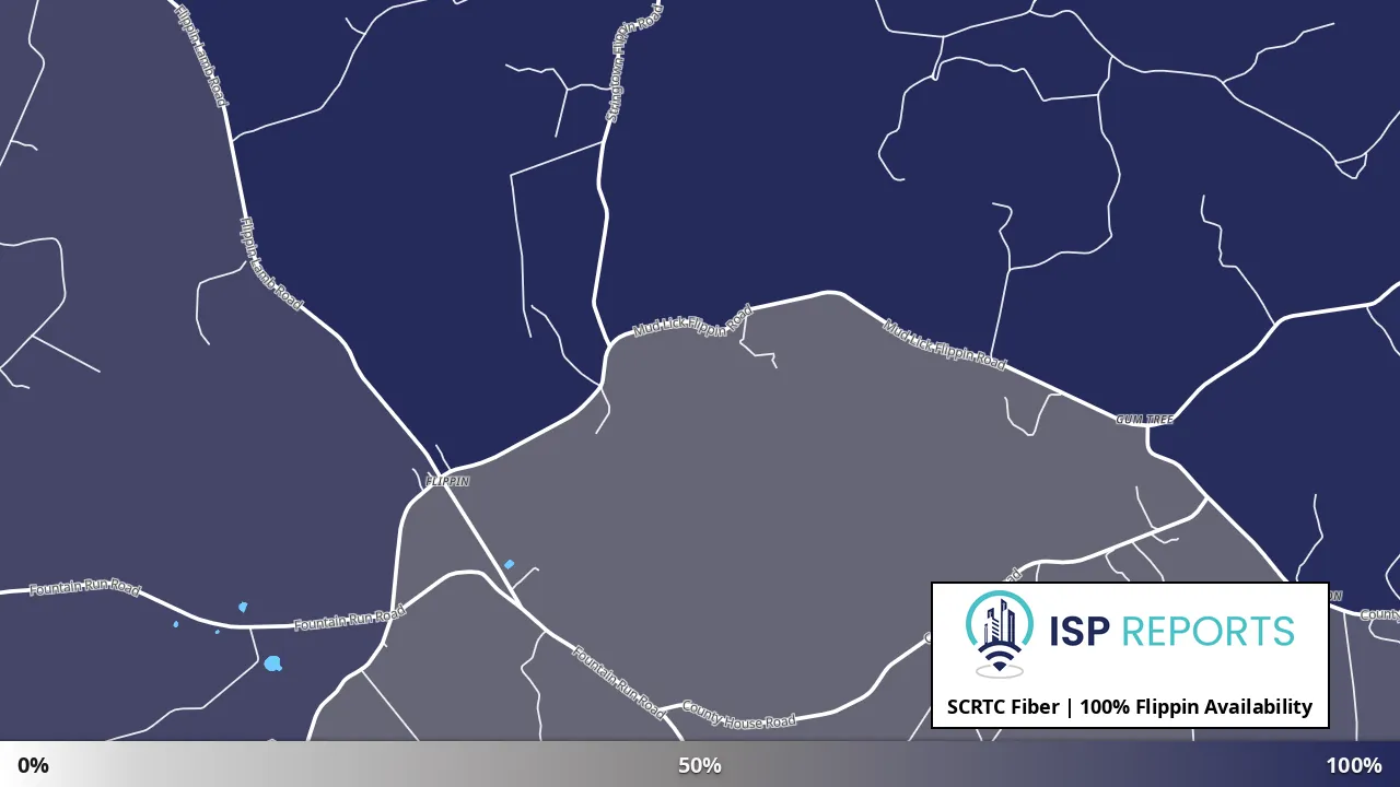 Flippin, KY map of internet availability