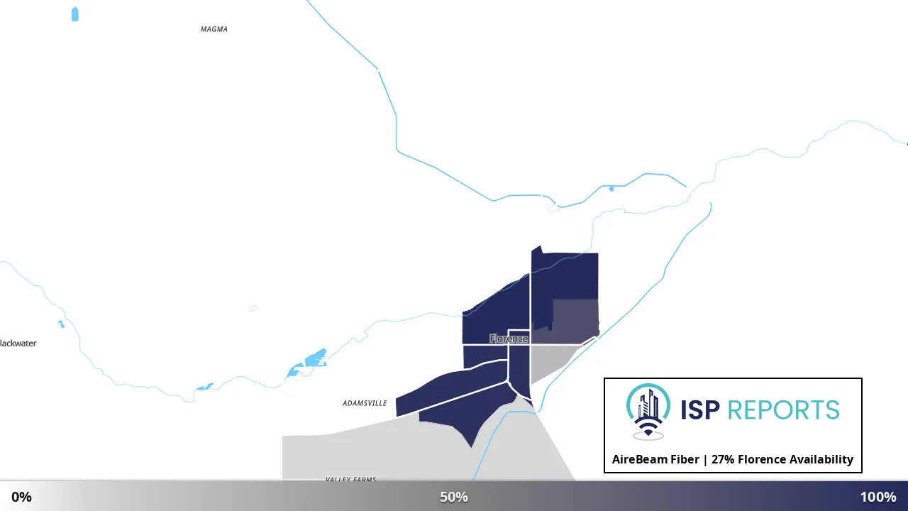 Florence, AZ map of internet availability