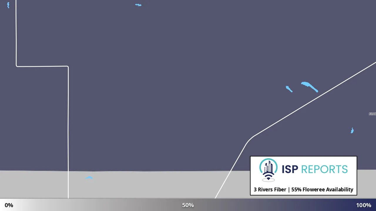 Floweree, MT map of internet availability