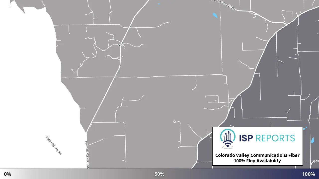 Floy, TX map of internet availability