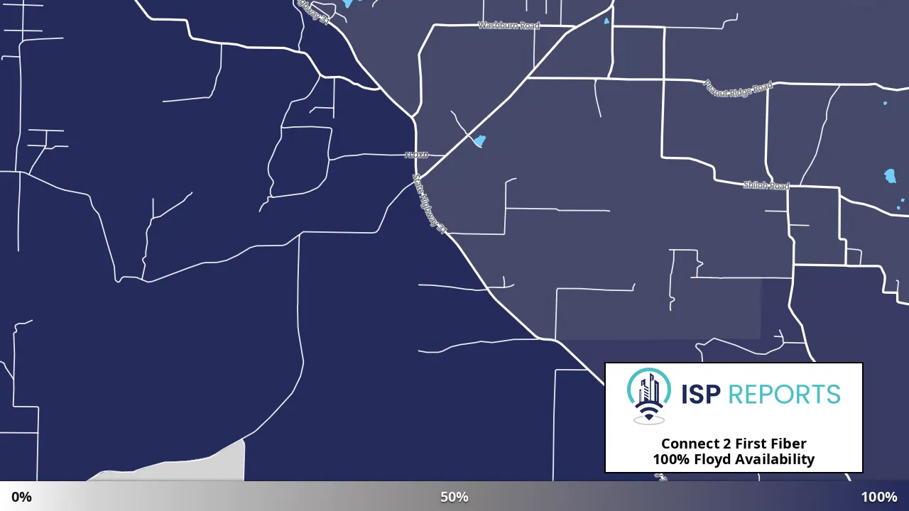 Floyd, AR map of internet availability