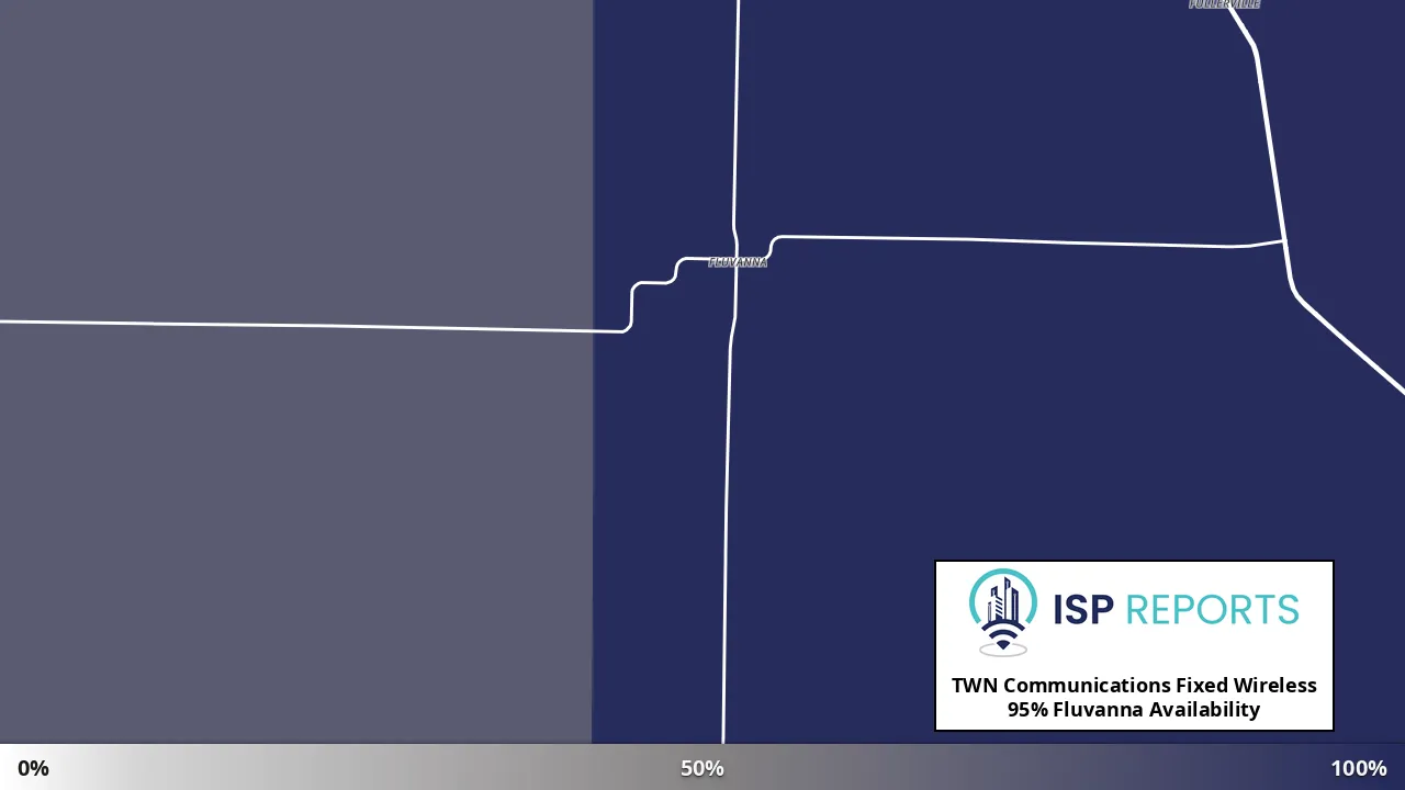 Fluvanna, TX map of internet availability