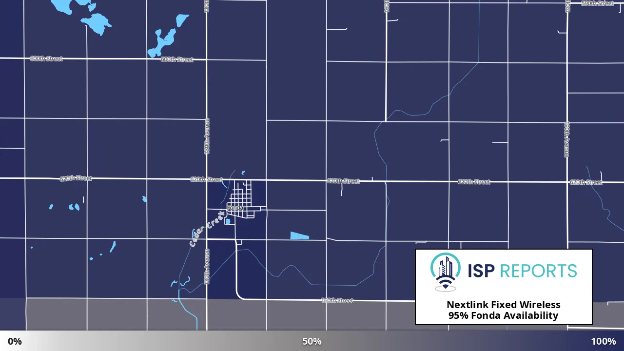 Fonda, IA map of internet availability