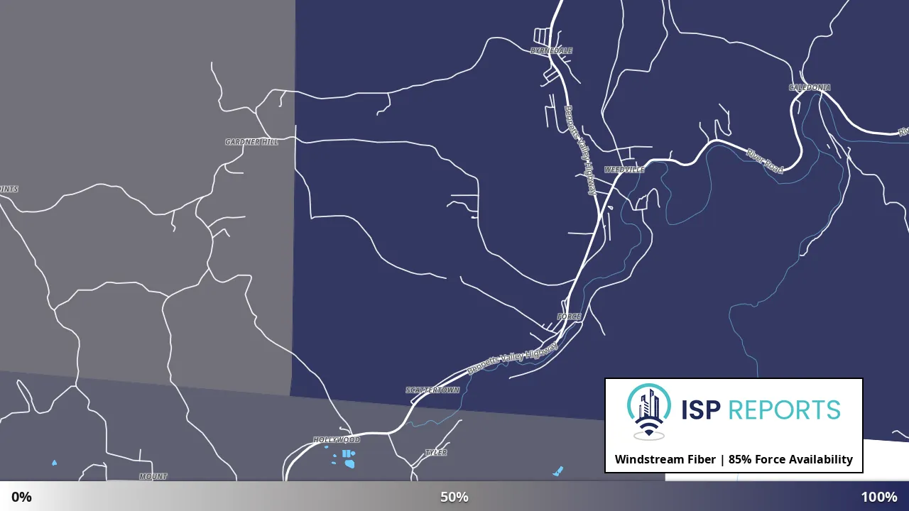Force, PA map of internet availability