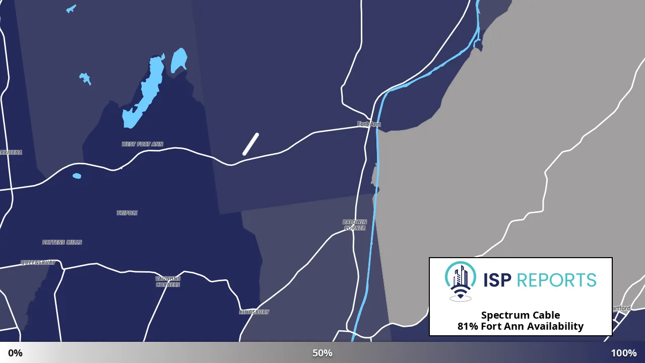 Fort Ann, NY map of internet availability