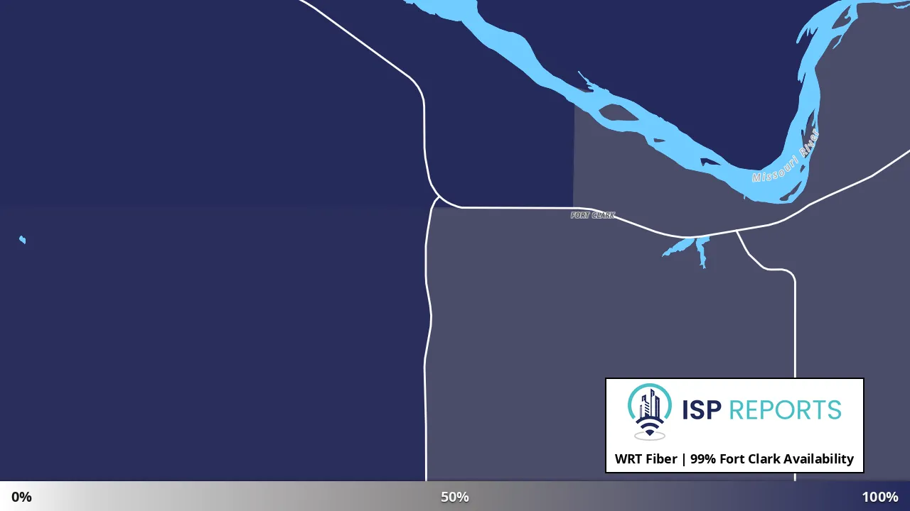Fort Clark, ND map of internet availability