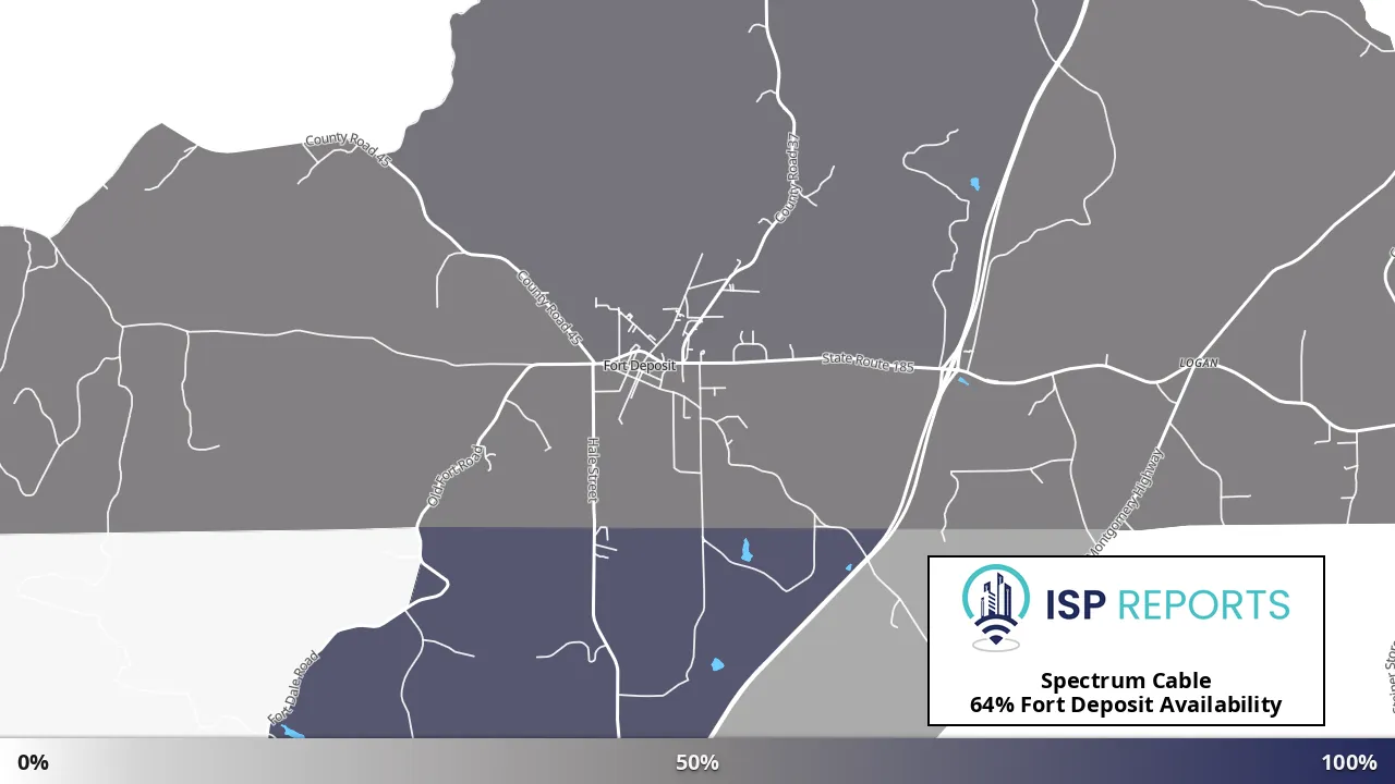 Fort Deposit, AL map of internet availability