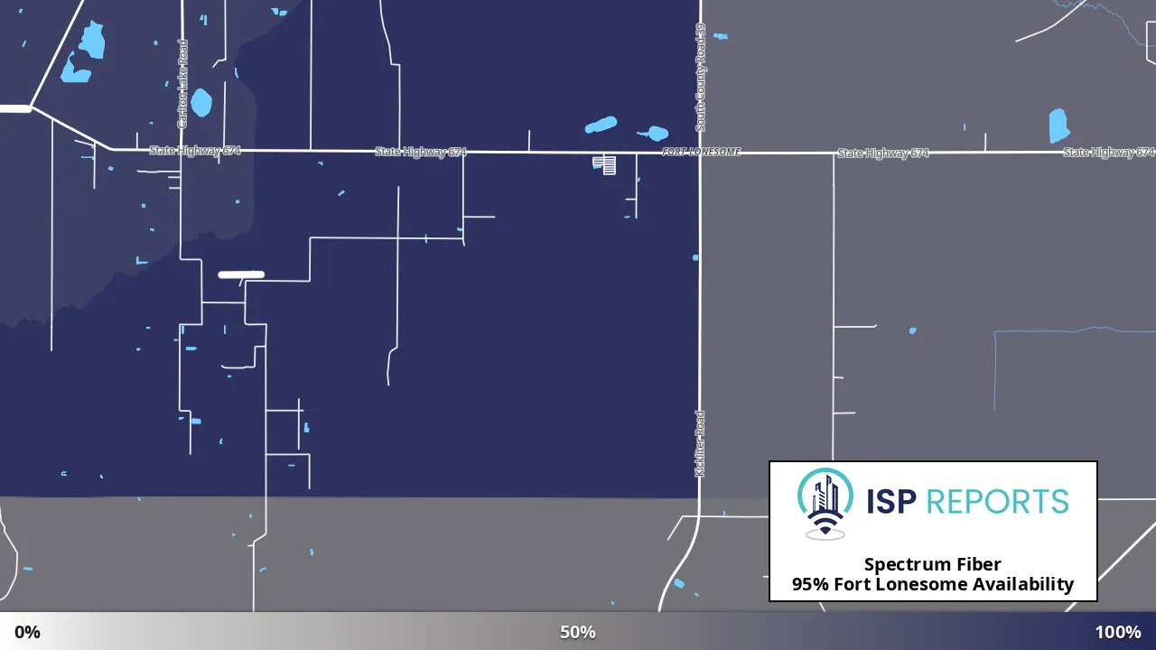 Fort Lonesome, FL map of internet availability
