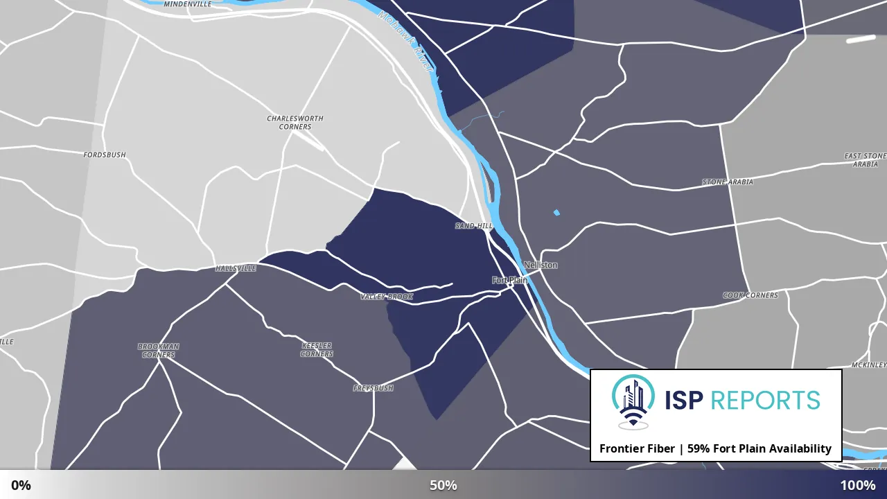 Fort Plain, NY map of internet availability