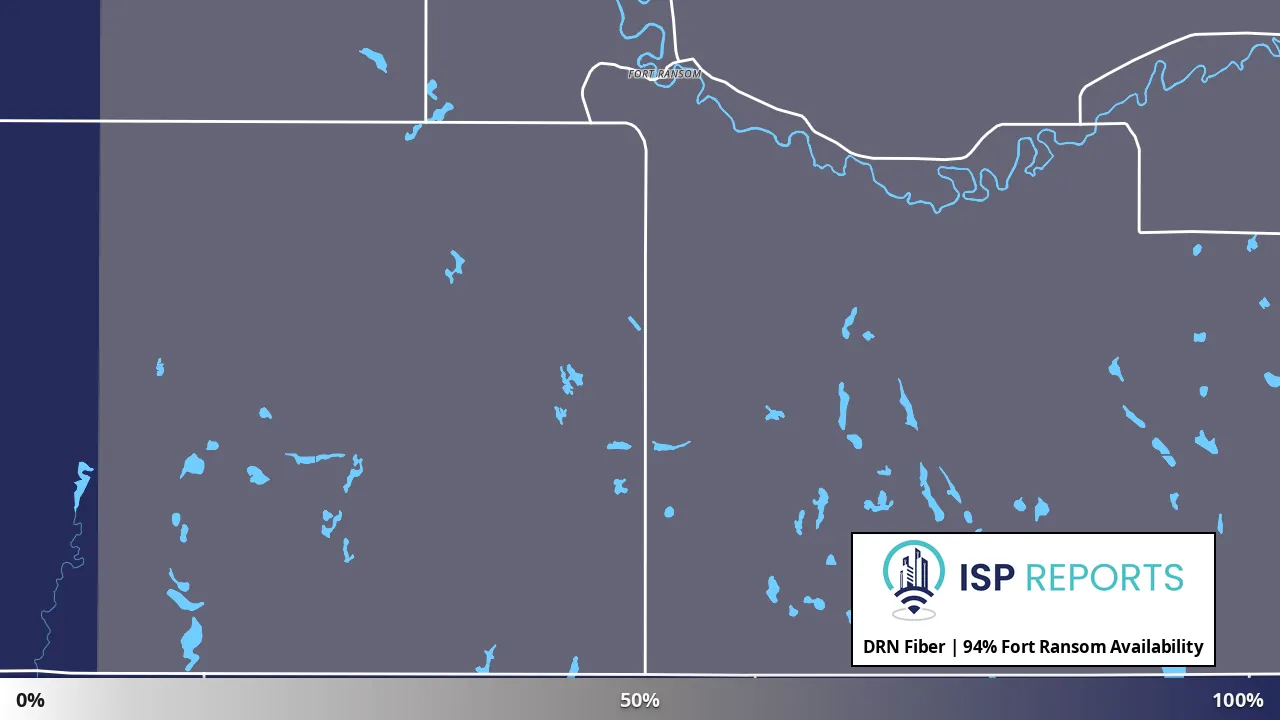 Fort Ransom, ND map of internet availability