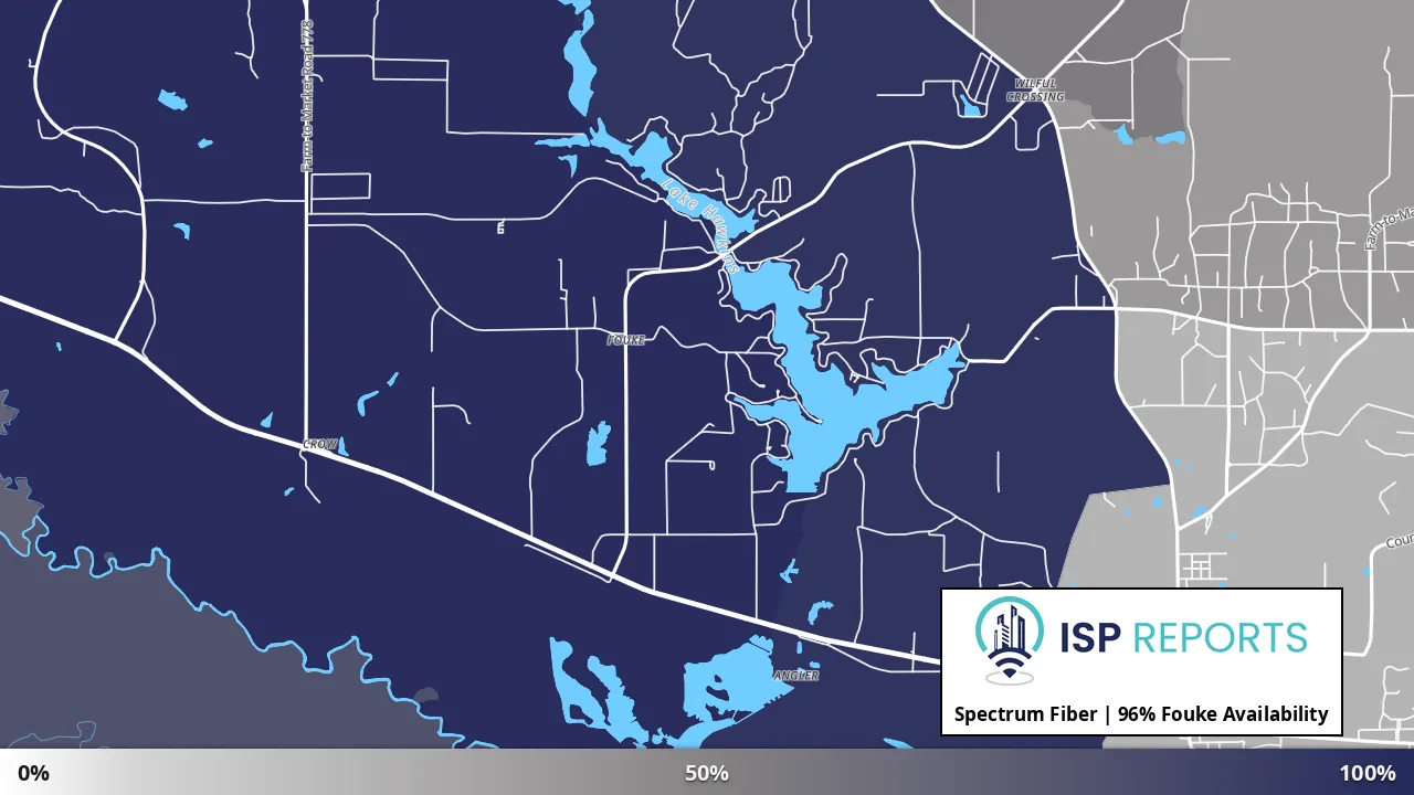 Fouke, TX map of internet availability