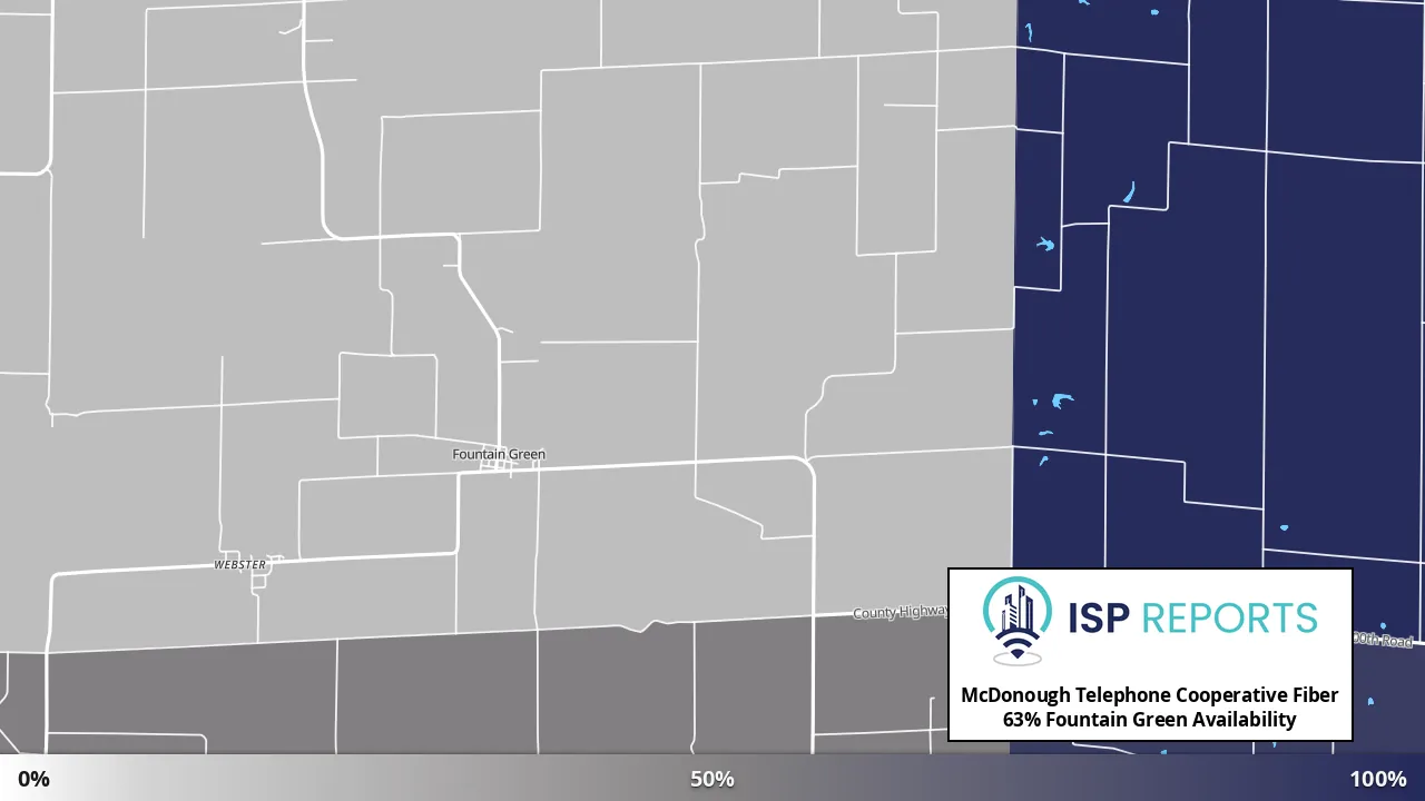 Fountain Green, IL map of internet availability