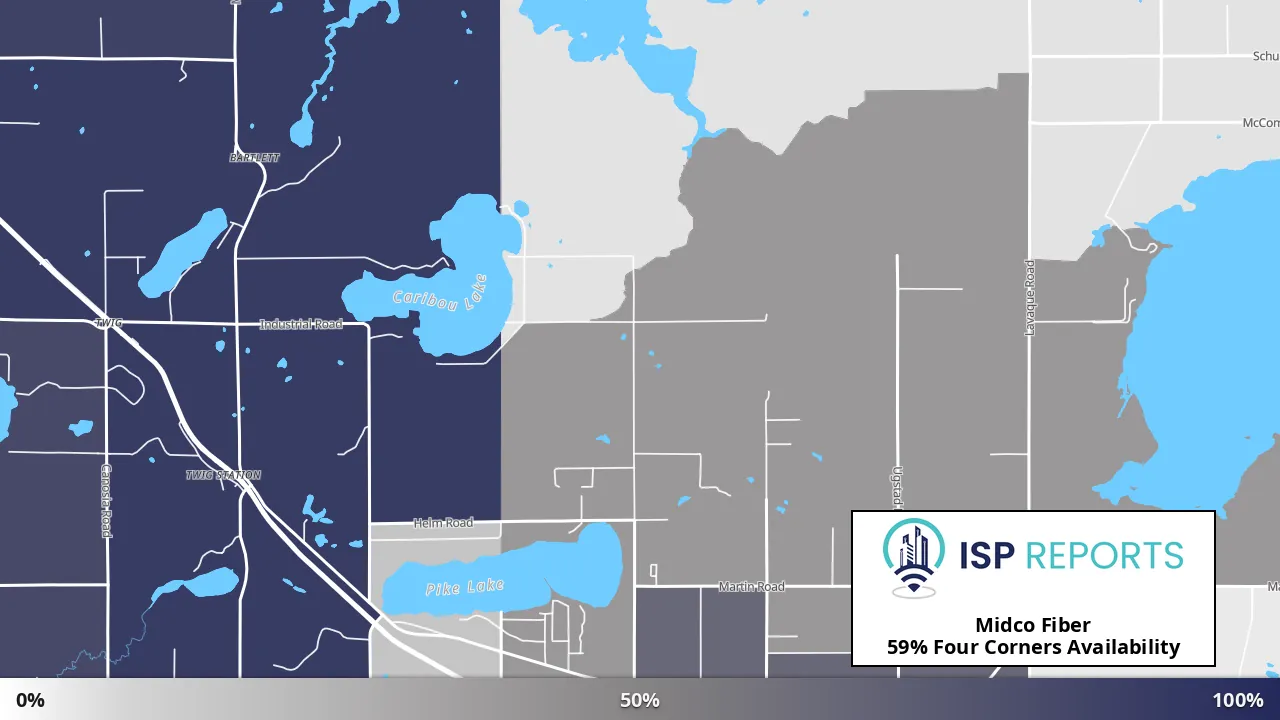 Four Corners, MN map of internet availability