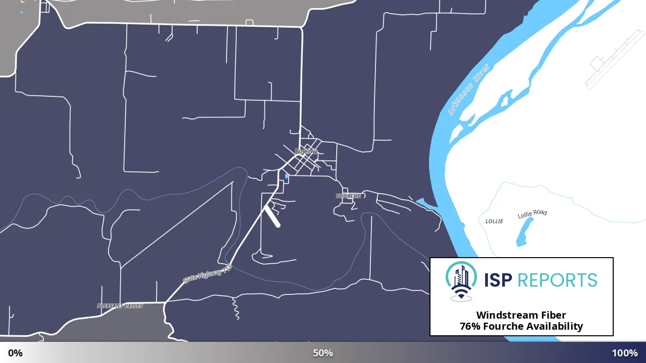 Fourche, AR map of internet availability
