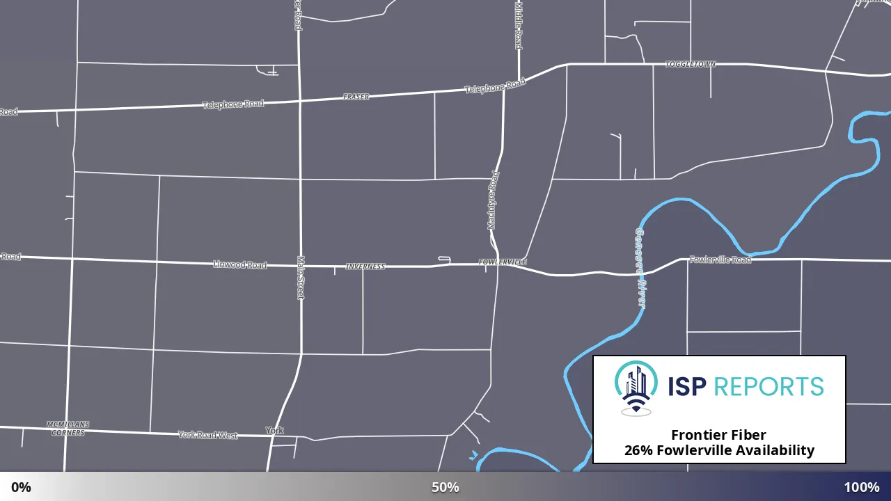 Fowlerville, NY map of internet availability