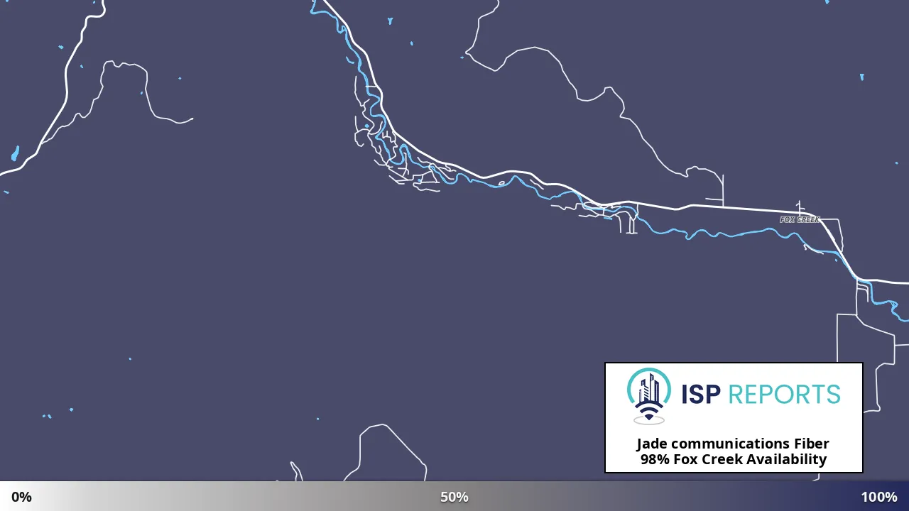 Fox Creek, CO map of internet availability