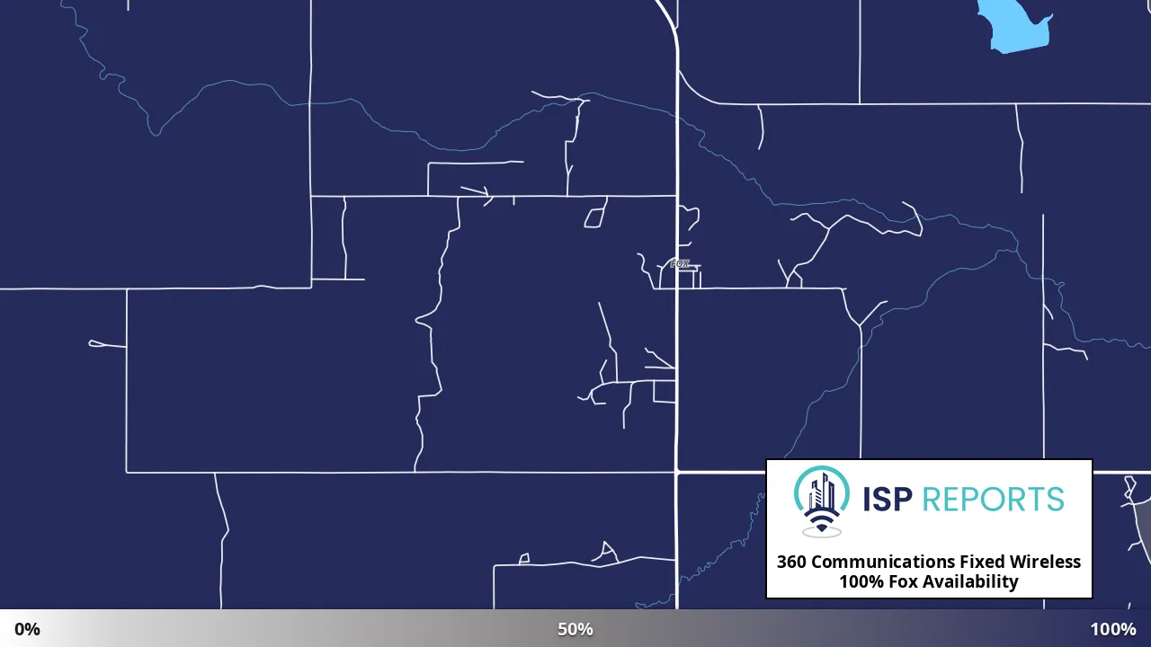 Fox, OK map of internet availability