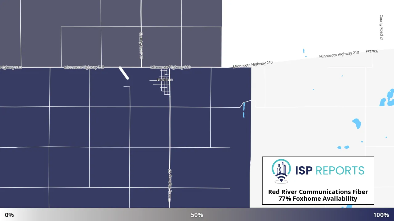 Foxhome, MN map of internet availability