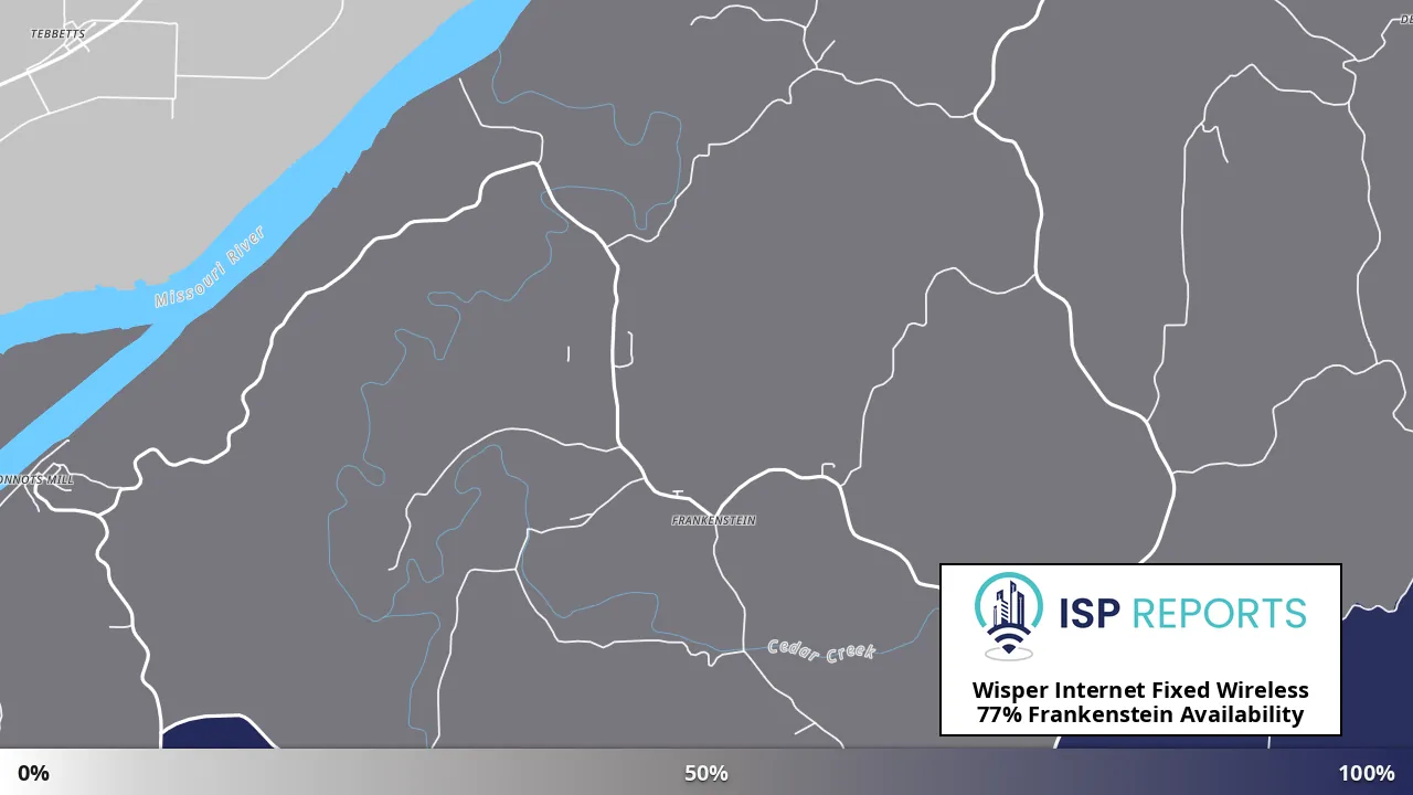 Frankenstein, MO map of internet availability