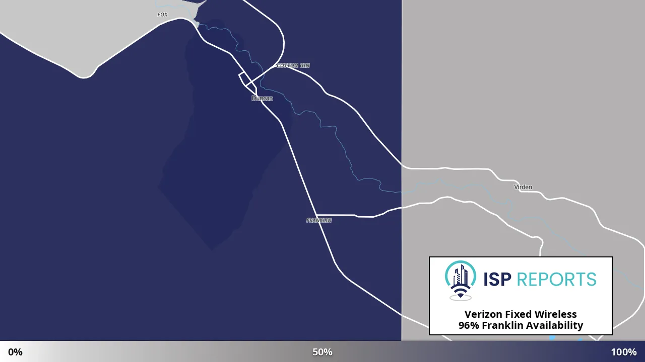 Franklin, AZ map of internet availability