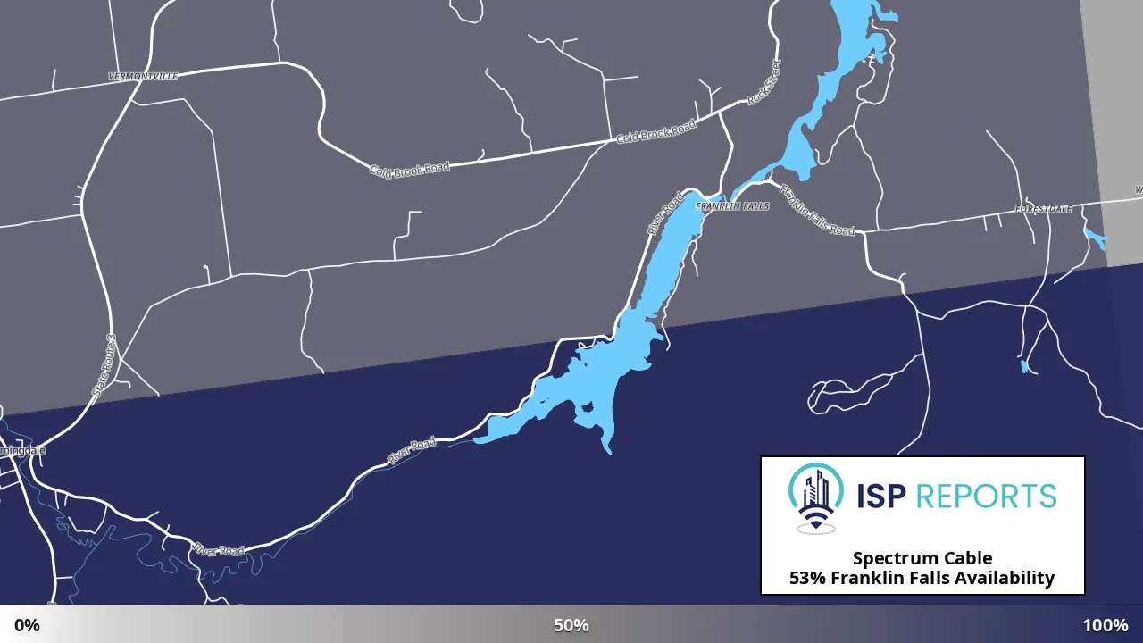 Franklin Falls, NY map of internet availability